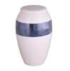 WHITE CREMATION URN