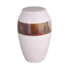 WHITE CREMATION URN