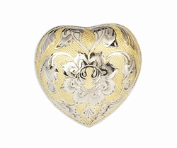 Gold Floral Keepsake Heart