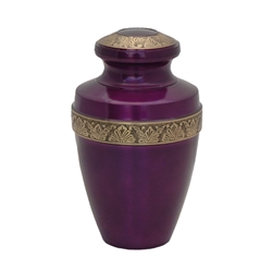 Amethyst Brass Urn