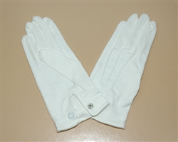 Cotton Pallbearer Gloves with Snap Wrist