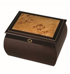 Mahogany Burlwood Memory Chest