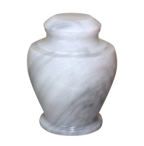 Carpel Antique White Marble Urn