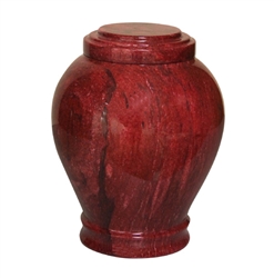 Embraced Red Marble Urn