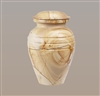 Teak Wood Genuine Marble Urn