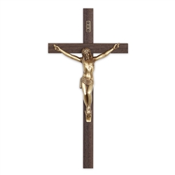 12" Walnut Exterior Crucifix