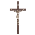 12" Walnut Exterior Crucifix