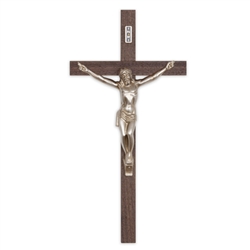 12" Walnut Exterior Crucifix