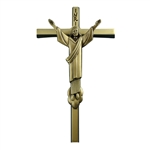 14" Cast Exterior Crucifix