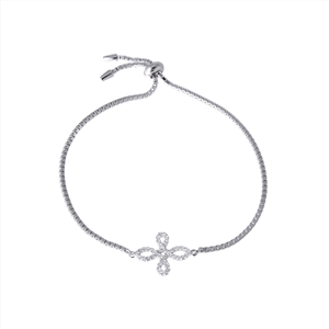 Cool adjustable micro pave cross bracelet