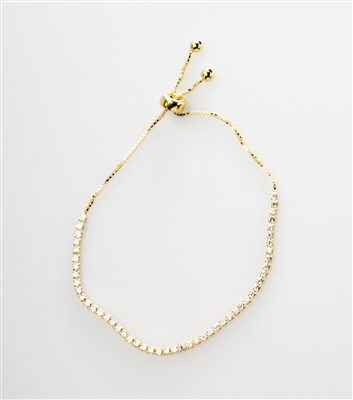 Cute gold over silver adjustable bracelet