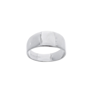Contemporary Silver Polished Band Ring