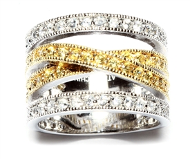 Two Tone Open Band Ring
