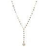 Semi-Precious Gemstone Stone "Y"  Heart Necklace