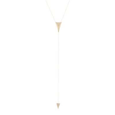 Gold Over Silver "Y" Necklace