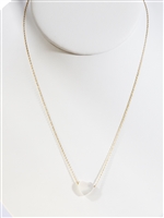 Mother of Pearl Heart Pendant Necklace