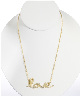 Gold Over Silver Love Necklace