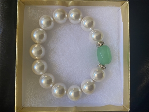 Custom Made Mother of Pearl Stretch Bracelet