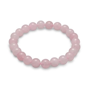 Rose Quartz  Stretch Bracelet