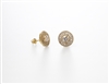 Dazzling Gold Over .925 Sterling Silver Round Earrings
