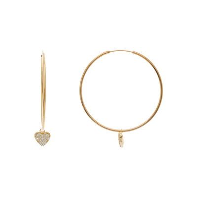 14k Gold Over Silver Hoop Earrings