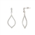 .925 Sterling Silver and CZ Abstract Drop Earrings