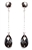 Black Crystal Long Tear Drop Earrings