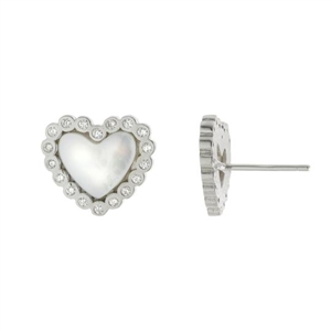 Mother of Pearl Heart Earrings