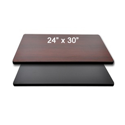 <b>SES</b> 24" x 30" Black & Mahogany Table Top