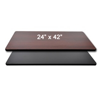 <b>SES</b> 24" x 42" Black & Mahogany Table Top