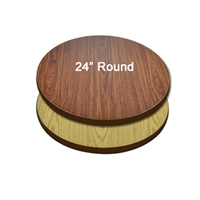 <b>SES</b> 24" Round Oak & Walnut Table Top