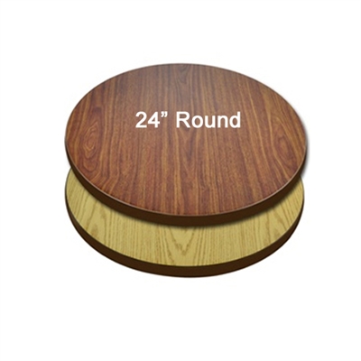 <b>SES</b> 24" Round Oak & Walnut Table Top