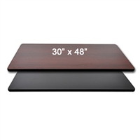 <b>SES</b> 30" x 48" Black & Mahogany Table Top