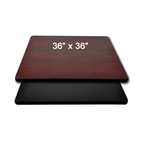 <b>SES</b> 36" x 36" Black & Mahogany Table Top