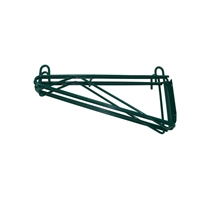 <b>SES</b> Green Epoxy Double Wire Wall Shelf Bracket <b>14"</b>