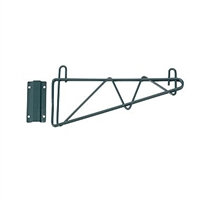 <b>SES</b> Green Epoxy Single Wire Wall Shelf Bracket <b>18"</b>