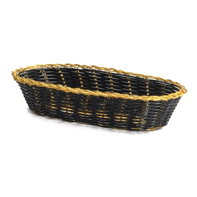 <b>Tablecraft</b> Black Oblong Woven Basket