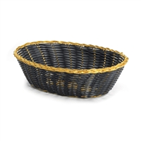 <b>Tablecraft</b> Black Oval Woven Basket