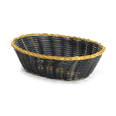 <b>Tablecraft</b> Black Oval Woven Basket