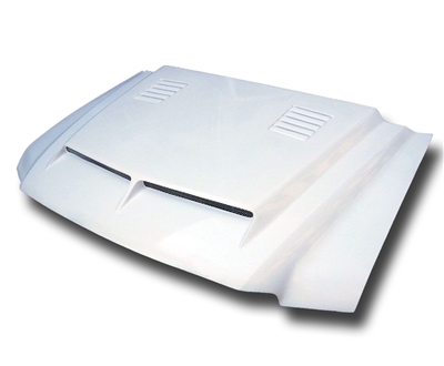 2005 - 2007 Ford F-350 Type-E Style Fiberglass Ram Air Hood - AmeriHood
