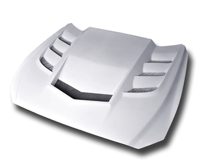 2015 - 2017 Ford Mustang VIP Style Fiberglass Ram Air Hood - AmeriHood