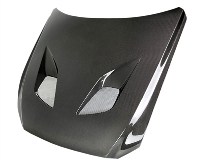 2015 - 2017 Ford Mustang TT Style Double Sided Carbon Fiber Hood  - Anderson Composites