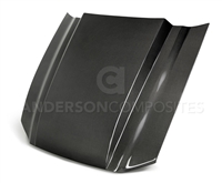 2013 - 2014 Ford Mustang 3" Cowl Carbon Fiber Hood - Anderson Composites