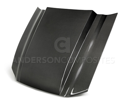 2013 - 2014 Ford Mustang Shebly / GT500 3" Cowl Carbon Fiber Hood - Anderson Composites