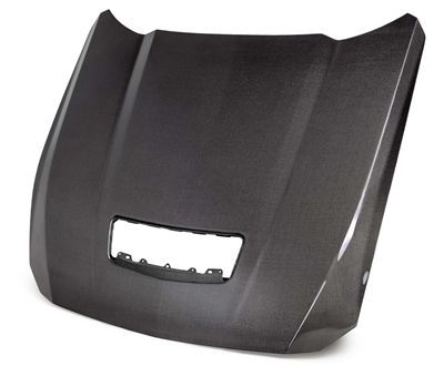 2024 - 2025 Ford Mustang OEM Style Double Sided Carbon Fiber Hood  - Anderson Composites