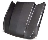 2024 - 2025 Ford Mustang CJ Style Double Sided Carbon Fiber Hood  - Anderson Composites