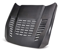 2024 - 2025 Ford Mustang GT4 Style Double Sided Carbon Fiber Hood  - Anderson Composites