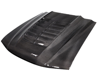 1994 - 1998 Ford Mustang GT500 Style Carbon Fiber Hood - Carbon Creations
