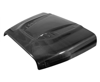 1997 - 2006 Jeep Wrangler PowerDome Style Carbon Fiber Hood - Carbon Creations