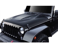 2007 - 2018 Jeep Wrangler Power Dome Style Carbon Fiber Hood - Carbon Creations